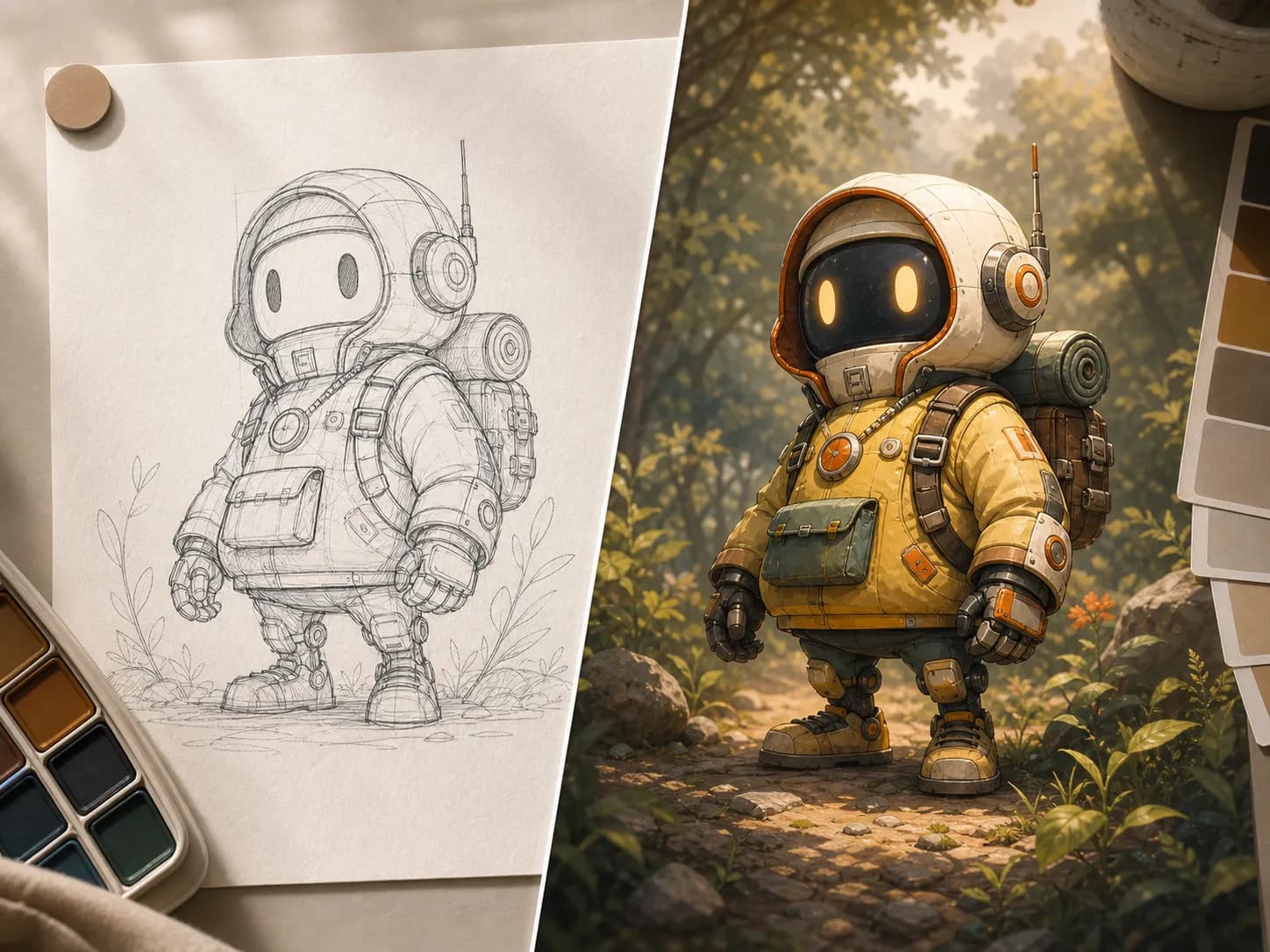 Convert Sketches and Concepts into Polished Images